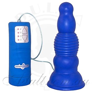 Pure Blue Ribbed Plug